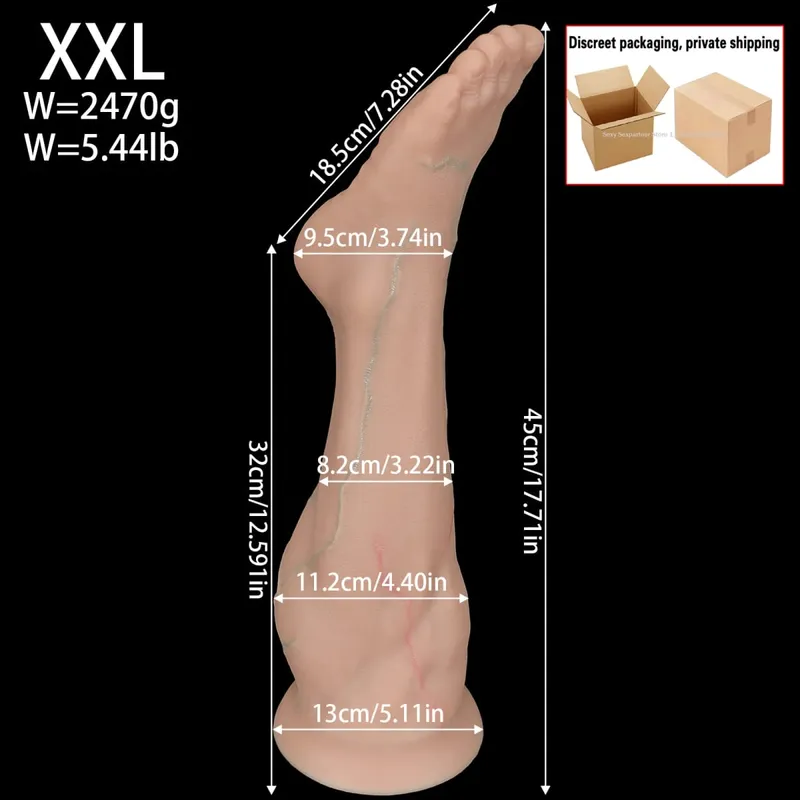 Malaking Silicone Foot Butt Plug Makapal Leg Dildo Malaking Anal Plug Anal Expander Masturbator Anus Dilator Sex Toys Pang-adultong Laruang Sex Shop — image 8