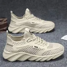 2026 Men's Sports Shoes Breathable Air Mesh Casual Style Summer Shoes PVC Outsole Round Toe Low Cut Comfortable Running Shoes — image 3