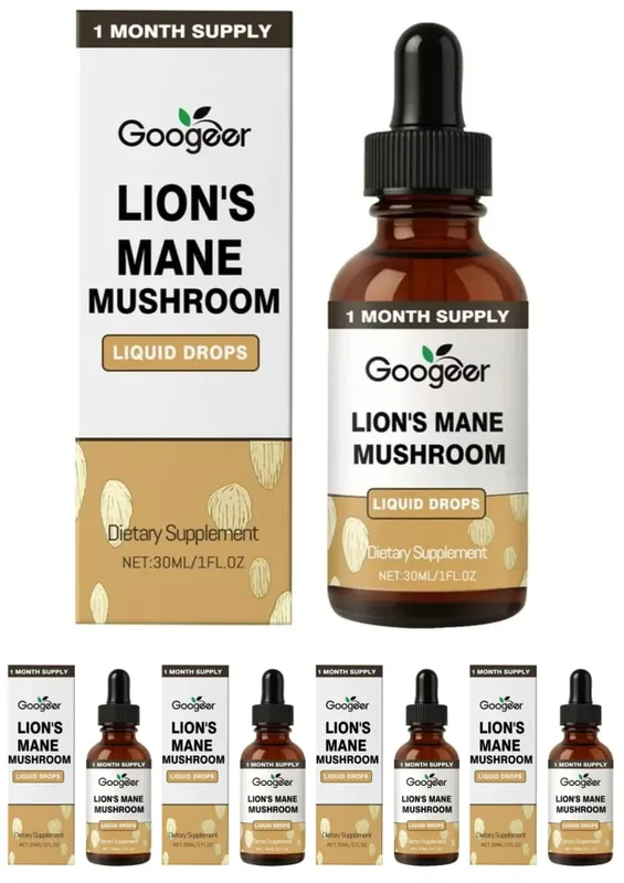 Googeer Lion's Mane Cogumelo Líquido Gotas de Memória e Suporte de Foco para Clareza Cognitiva Agilidade Mental Sem Álcool 30 ML — image 12