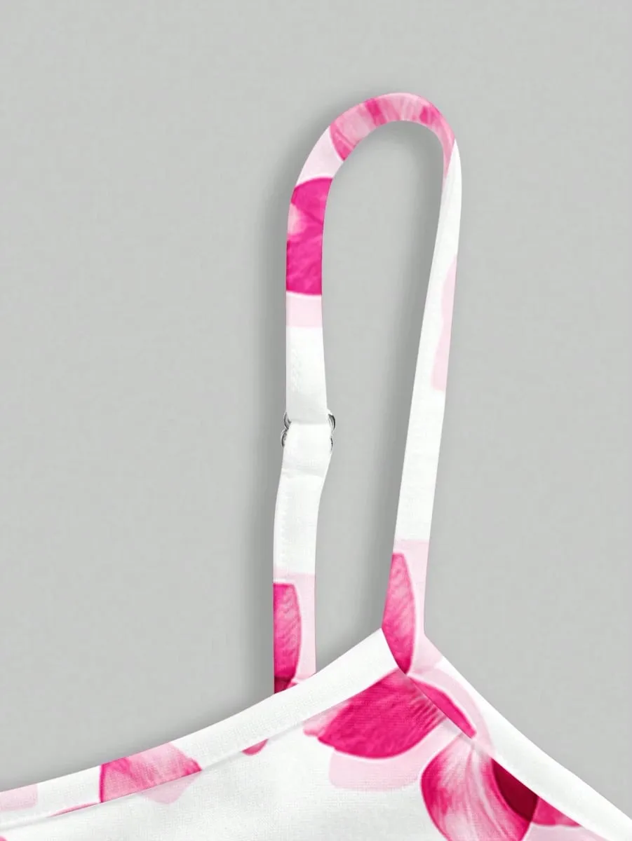 Ladies Summer Backless Floral Print A-Line Dress Suitable for Casual Vacations Beachside Gatherings And Parties — image 4