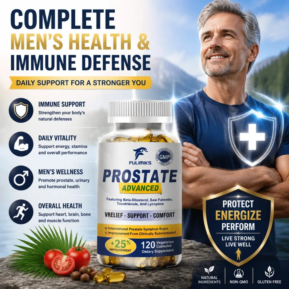 Advanced Saw Palmetto Capsules for Men Support Hair Bladder Urinary Tract & Prostate Health Reducing Nighttime Bathroom Trips — image 6