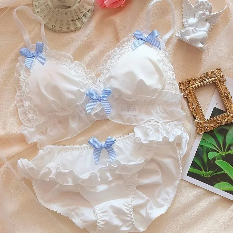 Lolita meisjes ondergoed schattige bh en slipje set ondergoed slaap intimi zoete kawaii kant comfortabele bh set mooie lingerie — image 6