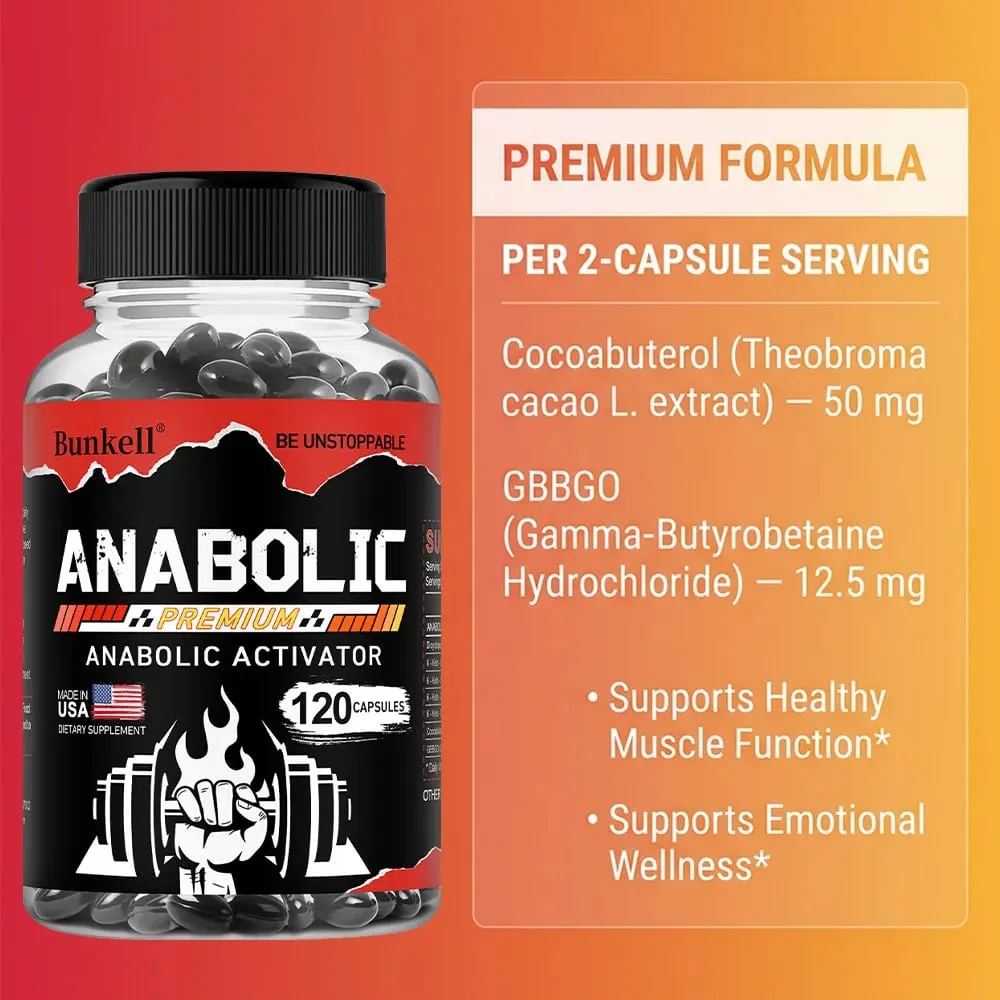 Men’s Muscle Builder Capsules Lean Muscle Growth Strength Endurance Recovery Metabolism & Abs Support 30/60/120 Capsules — image 4