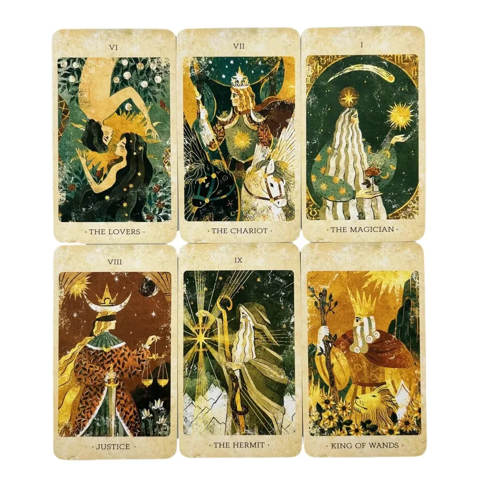1/3/5 Pcs The Solar Kingdom Tarot Deck Oracle Set Divination English Versions Edition Board Playing Game Wholesale — image 3