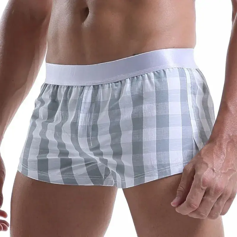 Panlalaking Cotton Boxers Shorts Maluwag Maraming Kulay Panlalaking Plaid Underwear Homewear Kumportable Arrow Pantalon 3256806911165516 — image 3