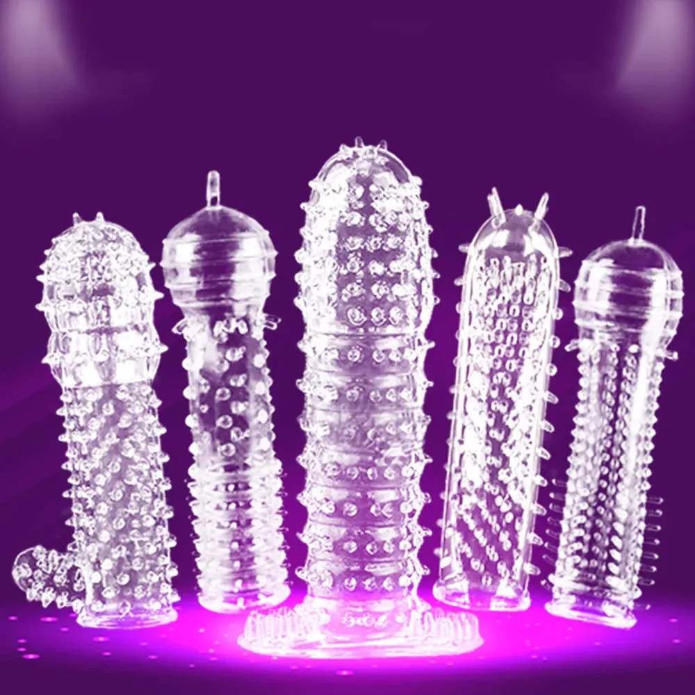 5types Textured Penis Sleeves for enhanced sensations during penetrative sex ridged bobbled amp up stimulation sex toy for man — image 2
