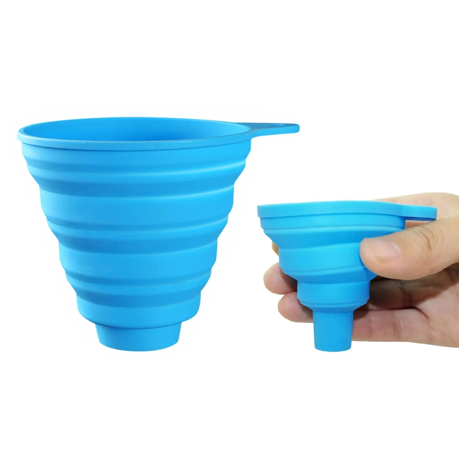 Silicone Funnel Gel Foldable Collapsible Fill Hopper S/L para sa Kitchen Jar Bottle Feeder Wine Auto Engine Oil Petrol Transfer — image 3