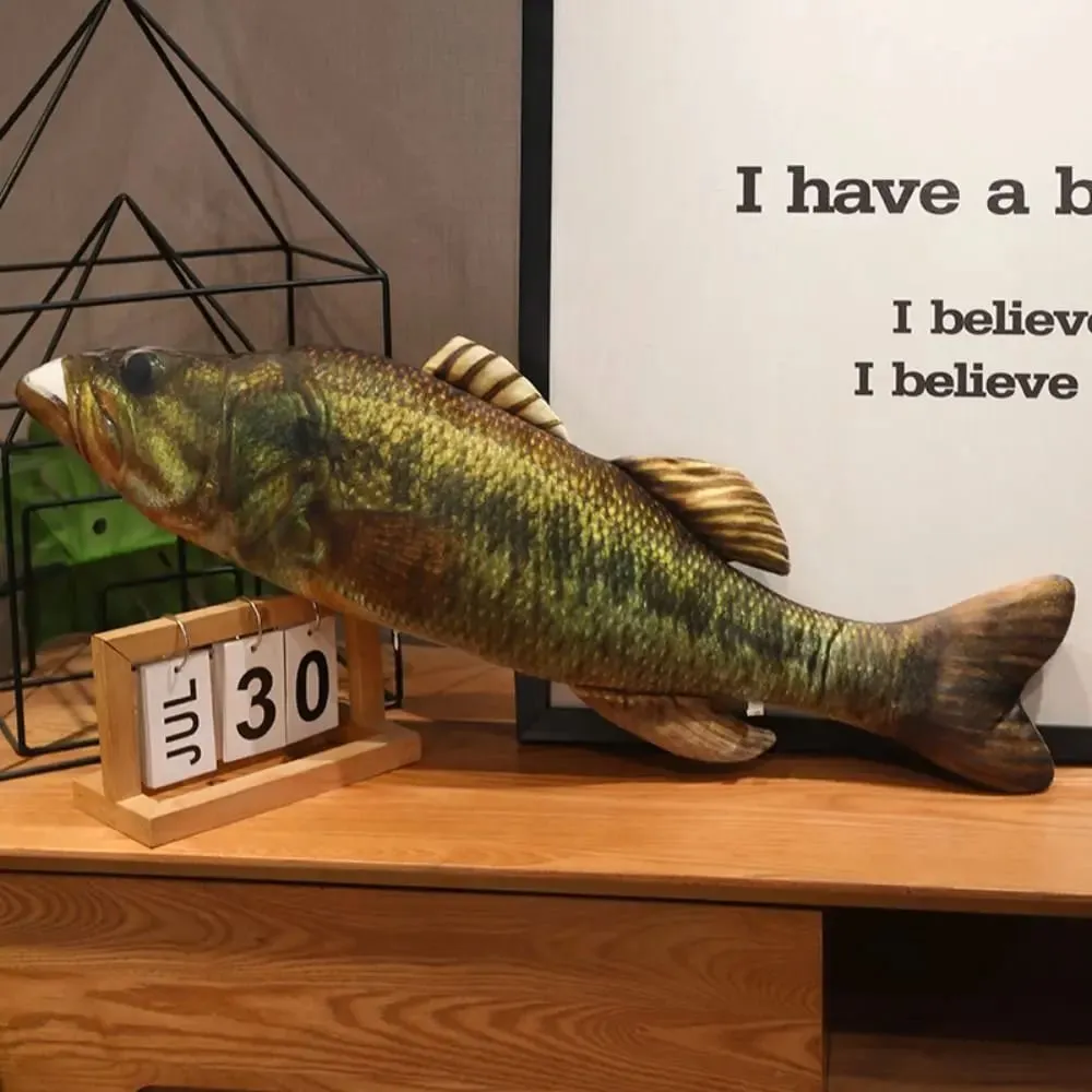 Sofa Cushion Perch Simulation Fish Pillow Stuffed PP Cotton Cartoon Fish Soft Grouper Fish Anime Pillow Home Decoration — image 9