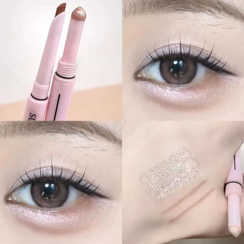Double-end Lying Silkworm Eyeliner Pencil Glitter Matte Aegyo Sal Pen Brightening Cream Highlight Shadow Pen Contour Eye Makeup — image 8