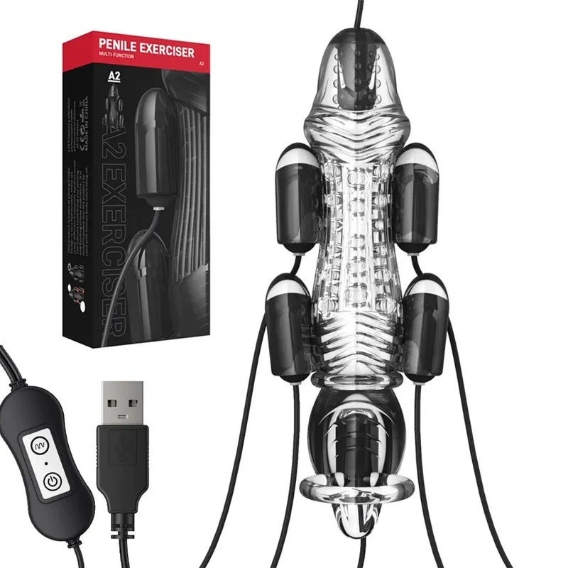 Glans Vibrator Remote Control Bullet Glans Vibrator Para sa Mga Lalaki Penis Exerciser Penis Glans Trainer Para sa Pagkaantala ng Ejaculation Sex Toy