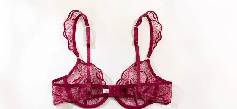 Pure Desire Christmas Minimizer Bra Sheer Mesh Large Bust Adjustable Soft Wires Anti-Sagging Elegant Lingerie UK Sizes MOYISU AB — image 12