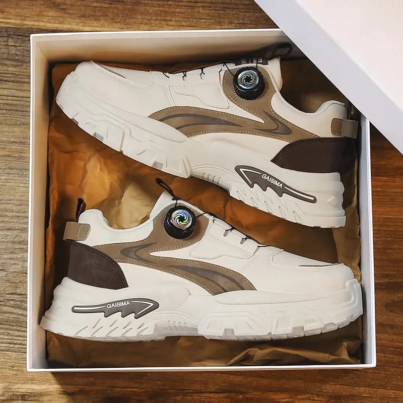 Autumn New Men's Versatile High-Top Trendy Thick-Soled Running Shoes Casual Fashion Sneakers Suitable for Outdoor Sports — image 3