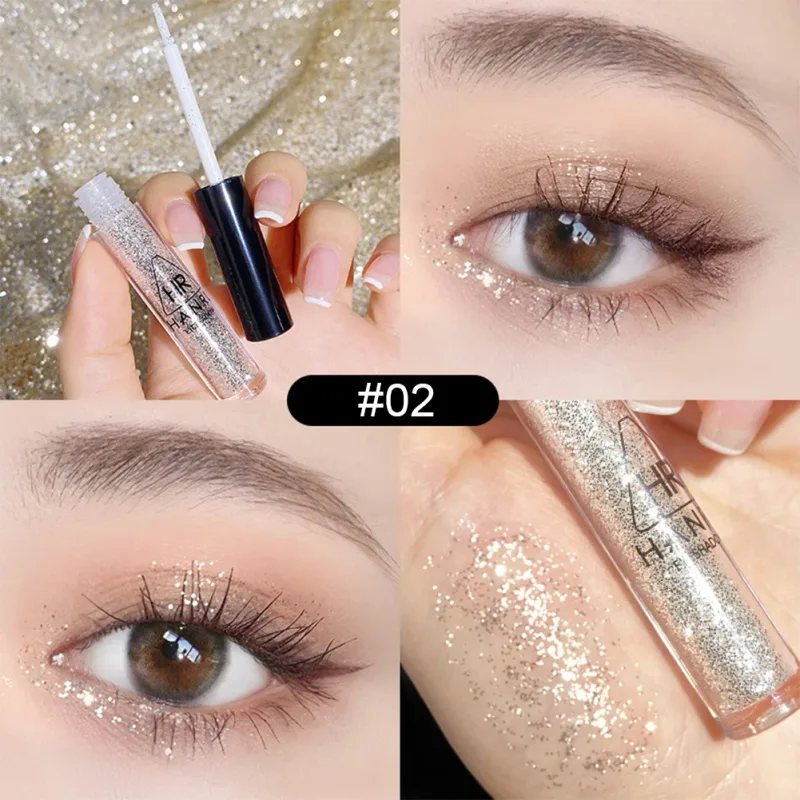 Fard à paupières nacré fin et scintillant, liquide imperméable, maquillage pour les yeux, liquide éclaircissant, fard à paupières nacré, paillettes — image 8
