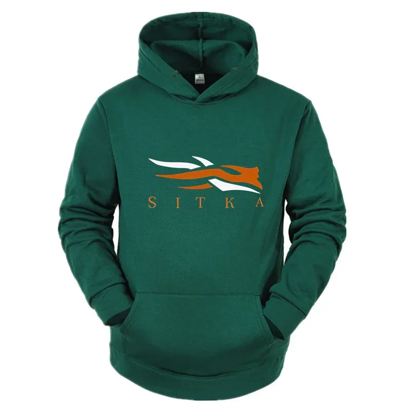 2026 Bagong SITKA Letter Printed Fashion Men's Street Harajuku Y2K Autumn/Winter Hoodie Hip Hop Warm Sports and Leisure Clothing — image 2