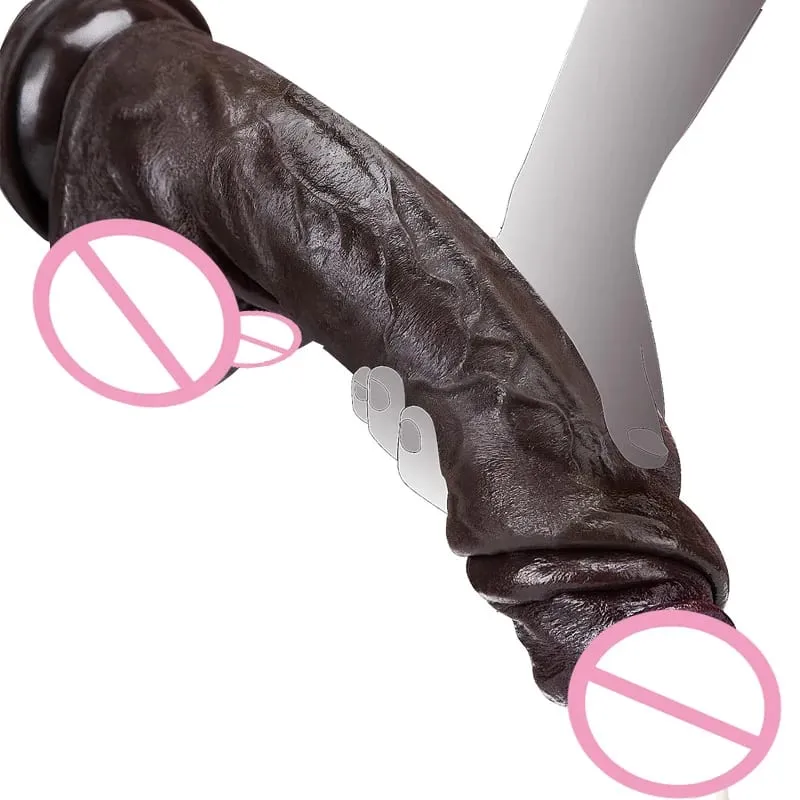 Woman Realistic Soft Double Layer Silicone Skin Sliding Foreskin Testicles Dildo Anal Massager Penis Butt Plug Adult Sex Toys18