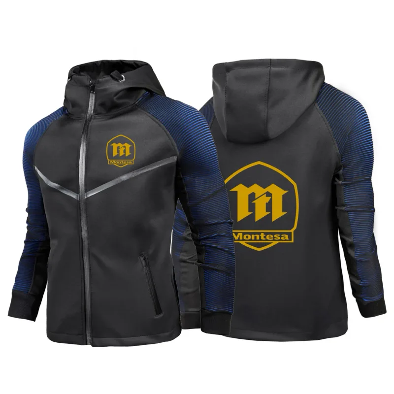 2025 Spring And Autumn Man's Montesa Espana Motorcycles Logo Print Sweatshirt Racing Suit Jacket Classic Cardigan Coat Hoodies