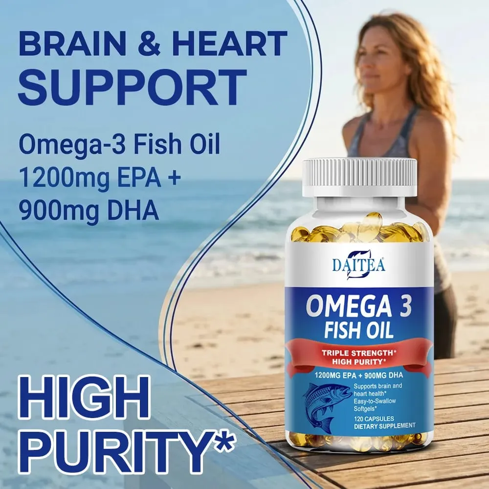 Óleo de peixe ômega 3 - para o sistema nervoso, antioxidantes para a saúde da pele e do cabelo - fácil de engolir — image 4