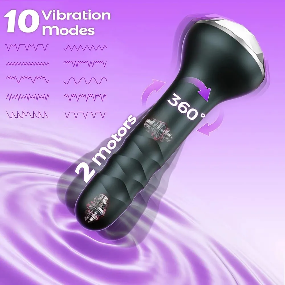 Vibrating Butt Plug Anal Toys Prostate Massager with 10 Vibrating Rotating Beginner-Friendly Anal Plug Sex Toys for Men Women — image 3