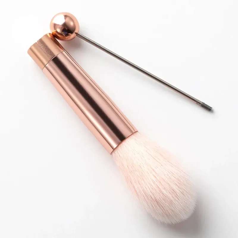 【5Pcs Beaded Eyeshadow Brush Diy Beaded Cosmetic Brush Make Up Brushes Tool Kit Metal Handle Durable Eye Makeup Brushes】