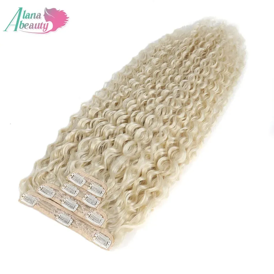 Alana 28inch Synthetic Long Water Curly Clip In Hairpieces Hair Extensions Kinky Curly Clip-in Hair Heat Resistant Organic Fiber — image 4