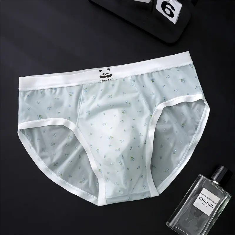 Bagong Bare feel panlalaking panloob na naka-print na sissy cuecas masculino ice silk sexys tøy men cueca thin seamless calzoncillos hombre