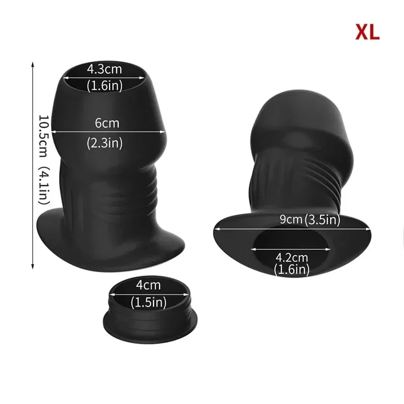 Hollow silikonowy koralik analny Butt Plug Anus Dilator tunel ekspansja lewatywa masaż prostaty zabawki erotyczne dla kobiet mężczyzn masturbacja — image 10