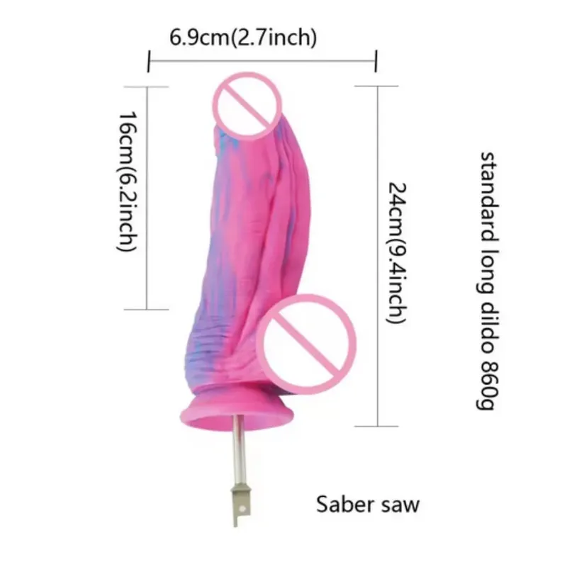 Sabre sticksåg fram- och återgående såg Stor silikondildos fram- och återgående såg 3XLR VAC-U-LOCK Adapter Tillbehör Sexmaskin