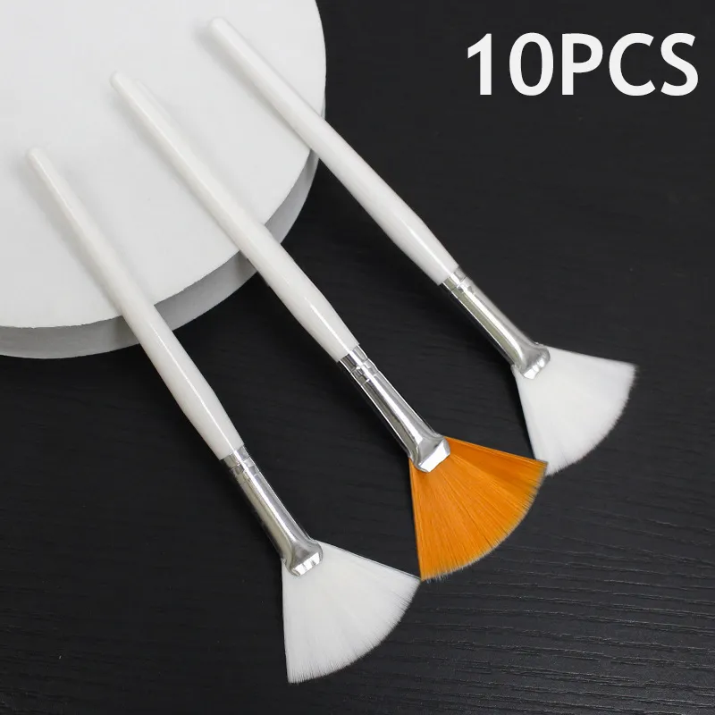 3-10pcs Practical Facial Brushes DIY Face Mask Brush Set Soft Fan Makeup Brushes Cosmetics Tools for Women Beauty Makeup Brushes — image 1