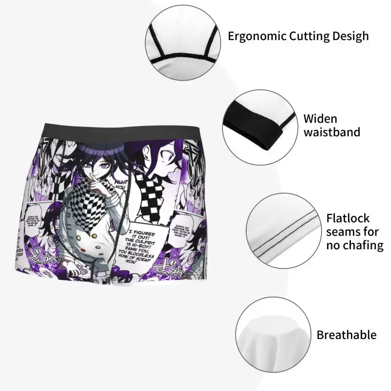 Kokichi Ouma Manga Anime Print Men Boxers Shorts Panties Underwear Soft Breathable Underpants Large Size Boxer Briefs for Boys — image 6