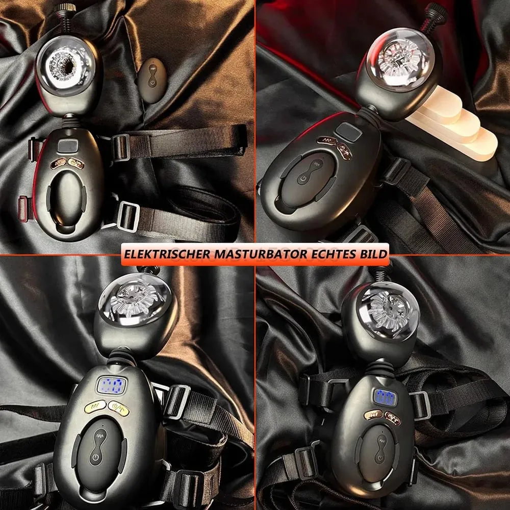 Masturbador masculino vibratório de impulso automático com cinto wearable controle remoto mãos-livres pênis Stroker brinquedos sexuais para homens adultos — image 6