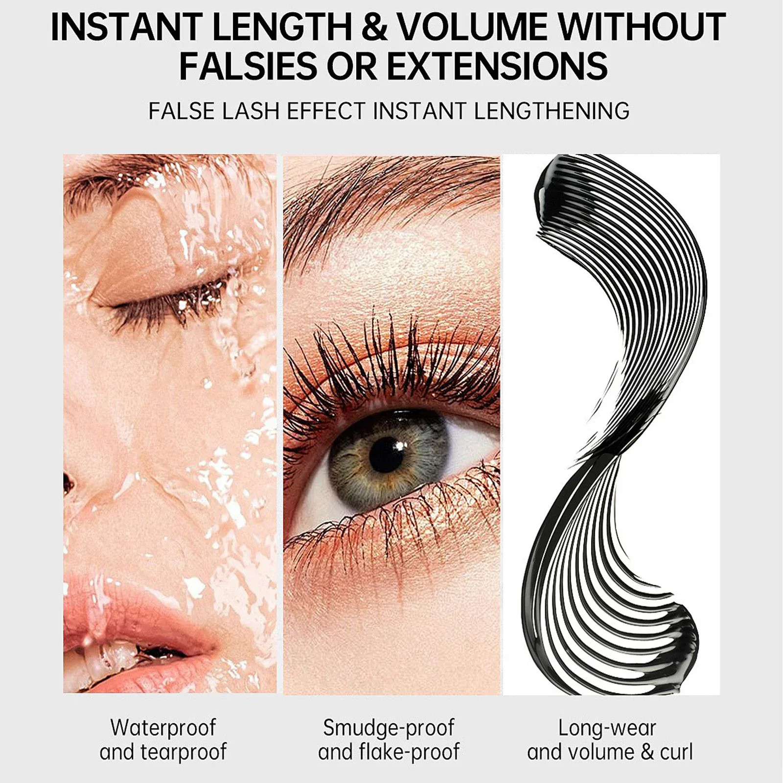 Färgglad Slender Mascara Vattenfast Snabbtorkande Curling Ögonfransar Flerfärgade Fransar Makeup Långvarig Blågrön Kosmetika — image 7