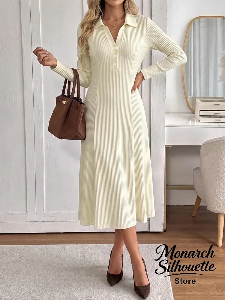 White Polka Dot Slim Fit Dress Women Solid Deep V-neck Puff Sleeves Pleated Front Button Short Dresses 2026 Lady Daily Wear New — image 6
