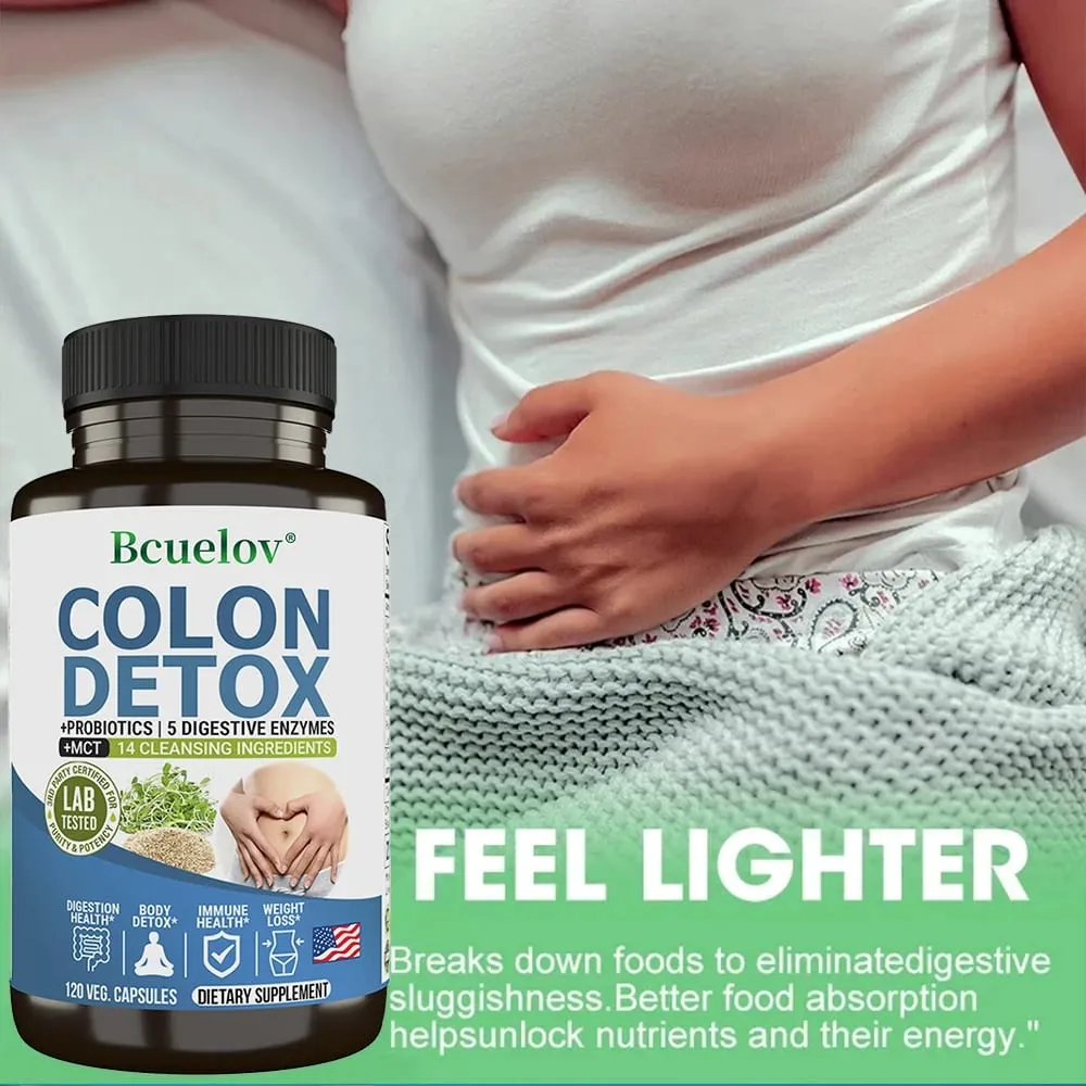 Complément détox pour le nettoyage du côlon – Nettoyage de l'intestin et probiotiques – Digestion naturelle, constipation et soulagement de l'intestin, santé intestinale — image 4