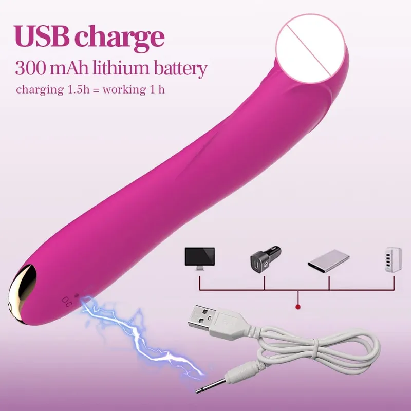 Lengthened Dildo Vibrator for Women Vagina Clitoris Massarger Erotic Toys Soft Skin Feeling Sex Products for Adults