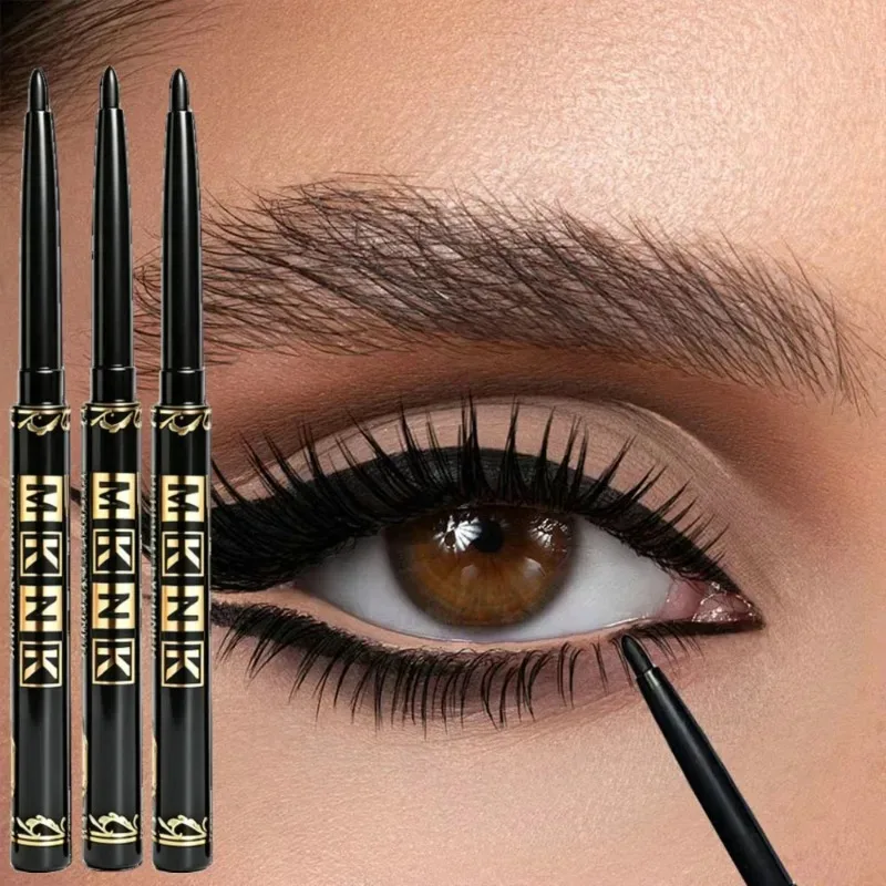 1-12pcs Waterproof Black Eyeliner Pencil Smudge-Proof Easy Twist Application Eye Gel for Beginner-Friendly Bold Punk Eye Makeup — image 12