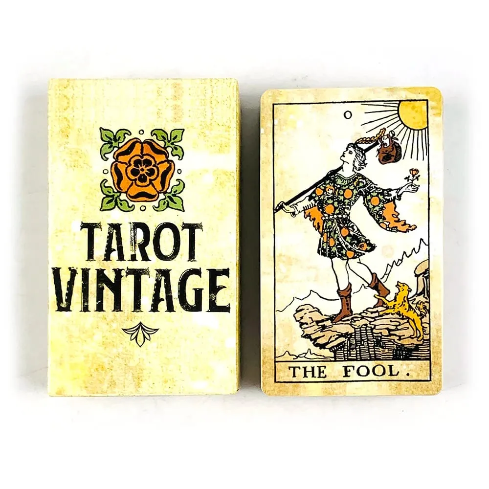 Tarot Vintage Cards 78 Cards English Visions Divination Edition Borad Playing Games For Beginners & Pros Ideal For Gift Giving