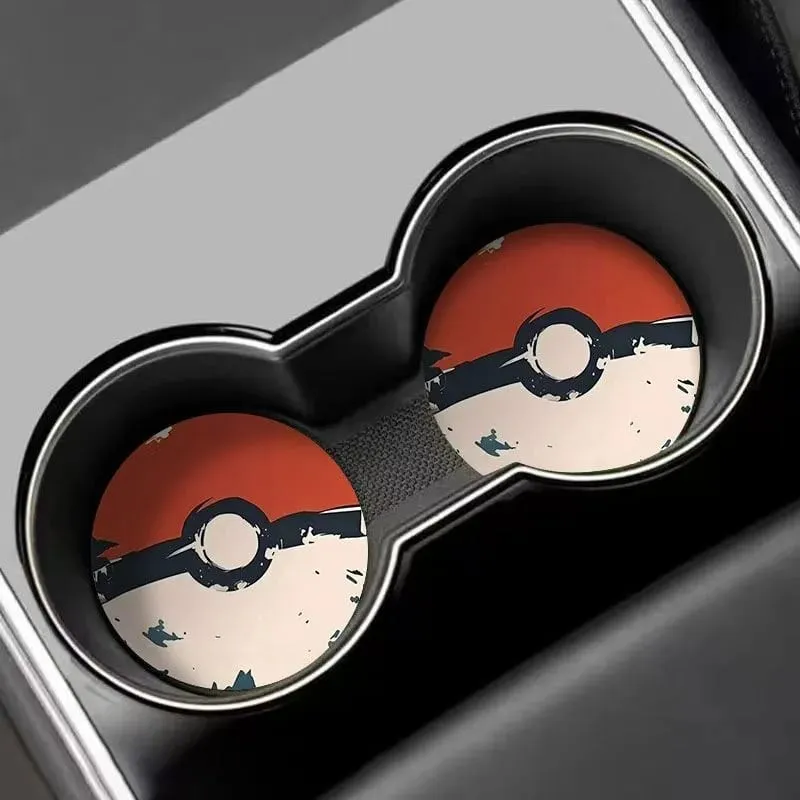 Pokémon Coaster Anime Peripheral Personality Trend Practical Car Coaster New Model Non-slip Cartoon Coaster — image 3