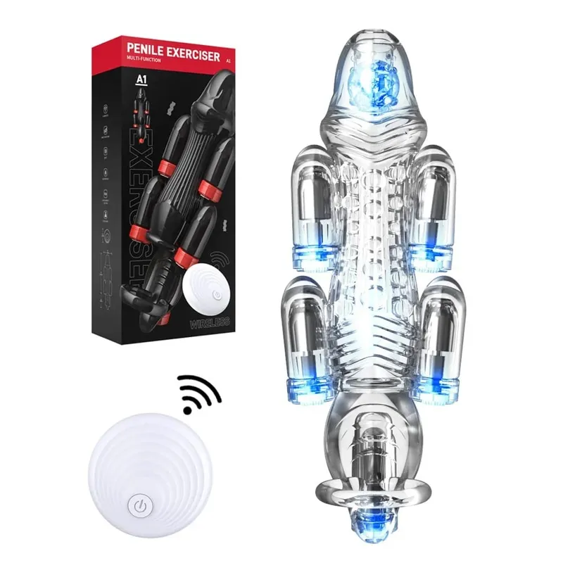 Glans Vibrator Remote Control Bullet Glans Vibrator Para sa Mga Lalaki Penis Exerciser Penis Glans Trainer Para sa Pagkaantala ng Ejaculation Sex Toy — image 2