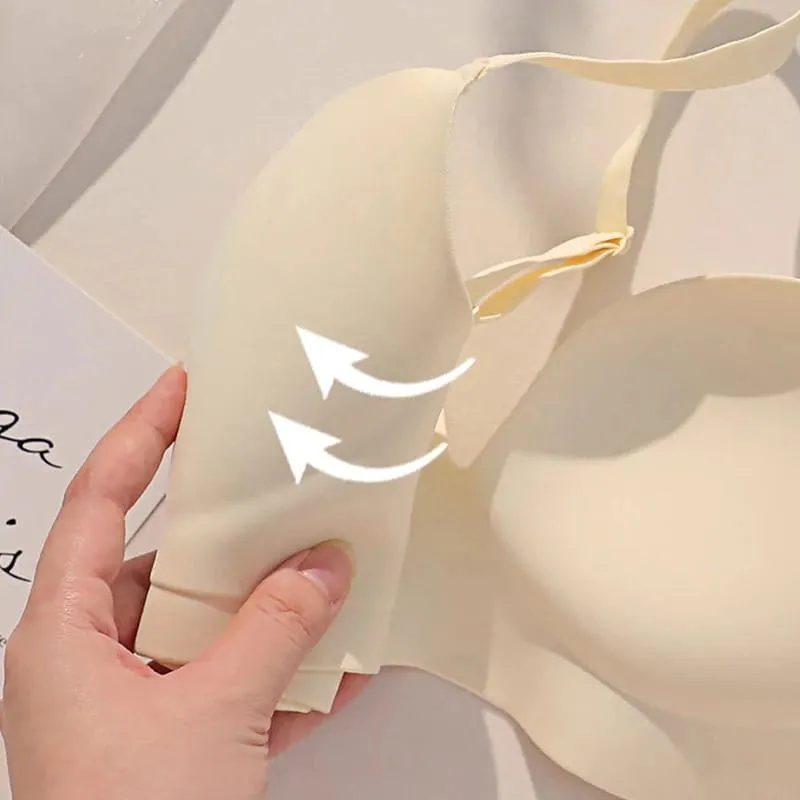 1Pcs Women Seamless Wireless Push Up Bra for Women Nude Brown Smooth Contour Cup Invisible Underwire-Free Bralette Daily Wear — image 4