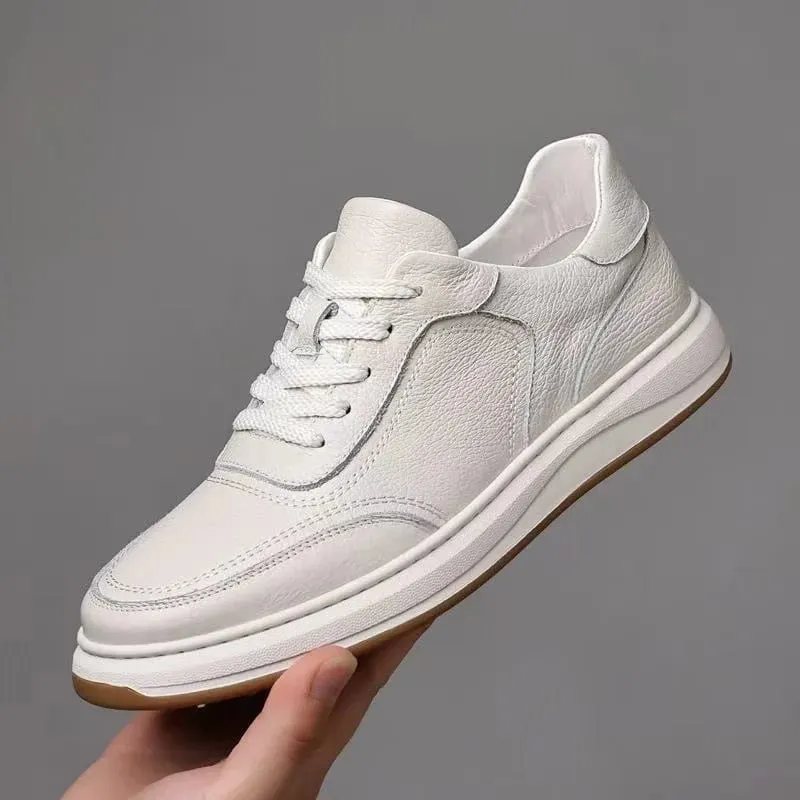 2026 New Men's Leather Shoes Casual Spring Autumn Fashionable Genuine Cowhide Slip-On Breathable Comfortable Anti-Slip Shoes — image 2