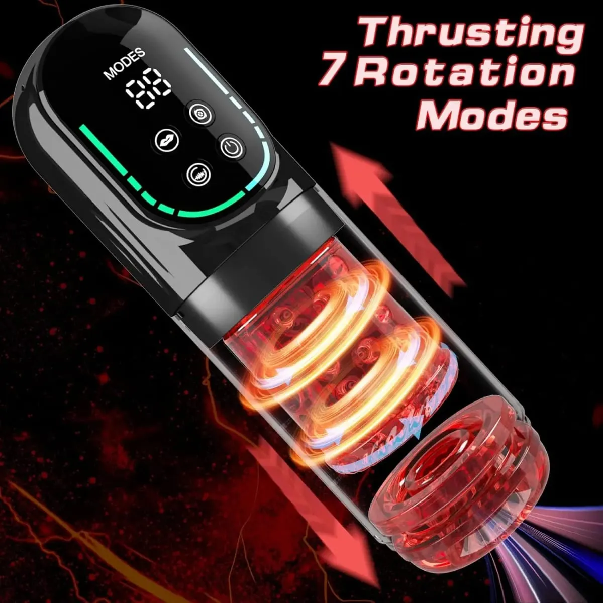 Automatisk sexleksak för män för män Ficka fitta Vakuum Sug Stötkraft Rotation Vibration Realistisk Stroker Cup-enhet — image 3