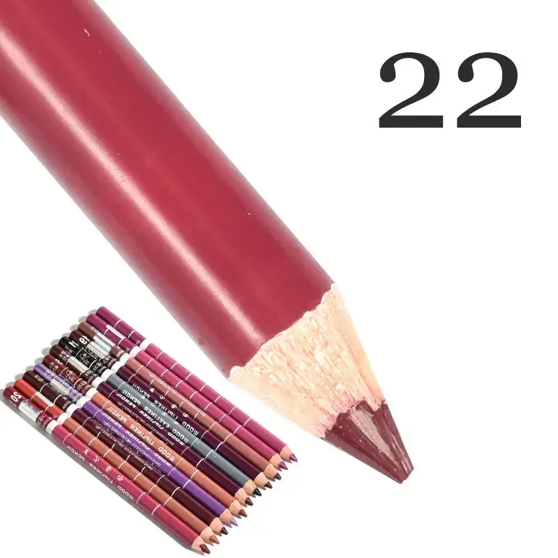 Delineador labial antiincrustante profissional, 28 cores, caneta de batom profissional, à prova d'água, lápis de contorno labial, maquiagem duradoura, delineador cremoso
