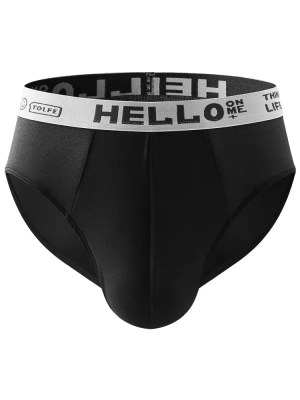 Hello 2-Pack Milk Silk Men's Briefs Seamless Breathable Quick Dry with Graphic Waistband Comfort Underwear Set — image 5