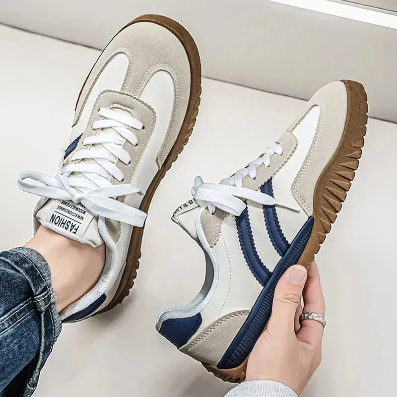 Spring New Men's Flat Shoes Outdoor Comfortable Breathable Skateboard Shoes Fashion Designer Men's Non-Slip Sneakers Zapatillas
