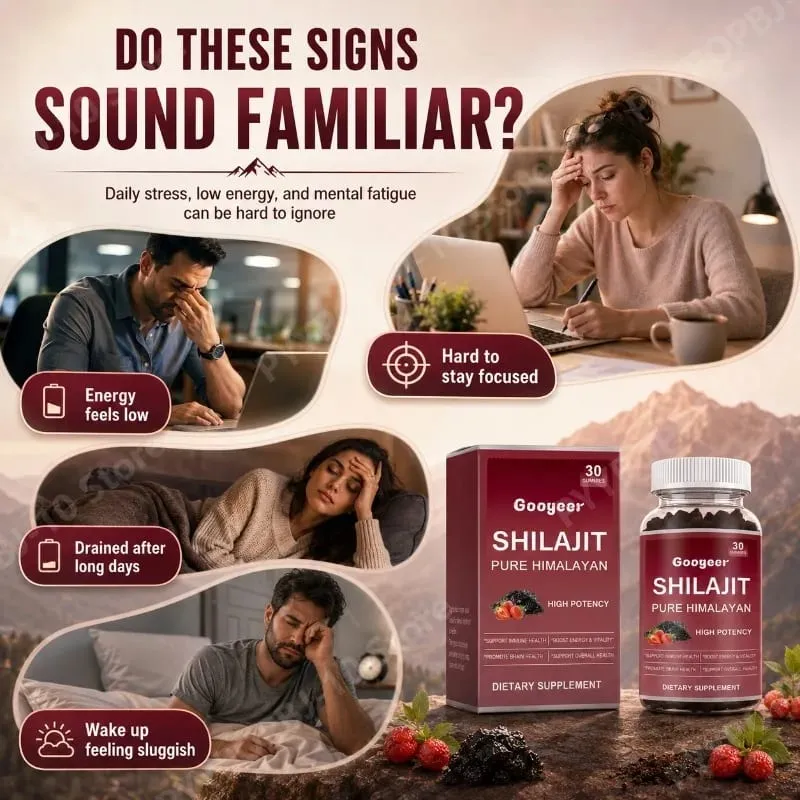 Googeer Shilajit Gummies Pure Himalayan High Potency Supports Immune Health Brain Health Daily Wellness 30 Gummies — image 4