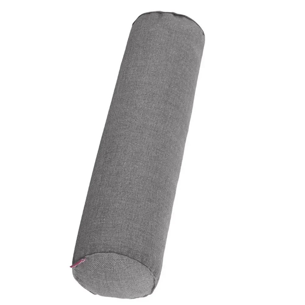 1Pcs Cylinder-Shaped Fabric Throw Pillow Linen Long Waist Cushion Soft Comfortable Peacock Blue Bolster for Home Office