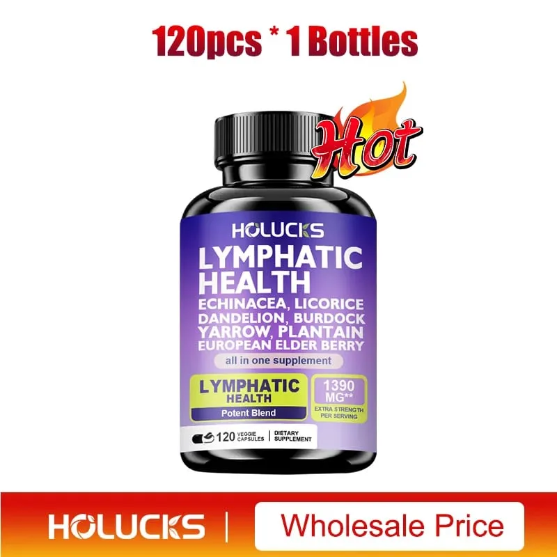 Lymphatic Capsules 1300mg Supplement Support Aids Lipedema Hormone Balance Natural Detox for Clear Skin & Vitality — image 8