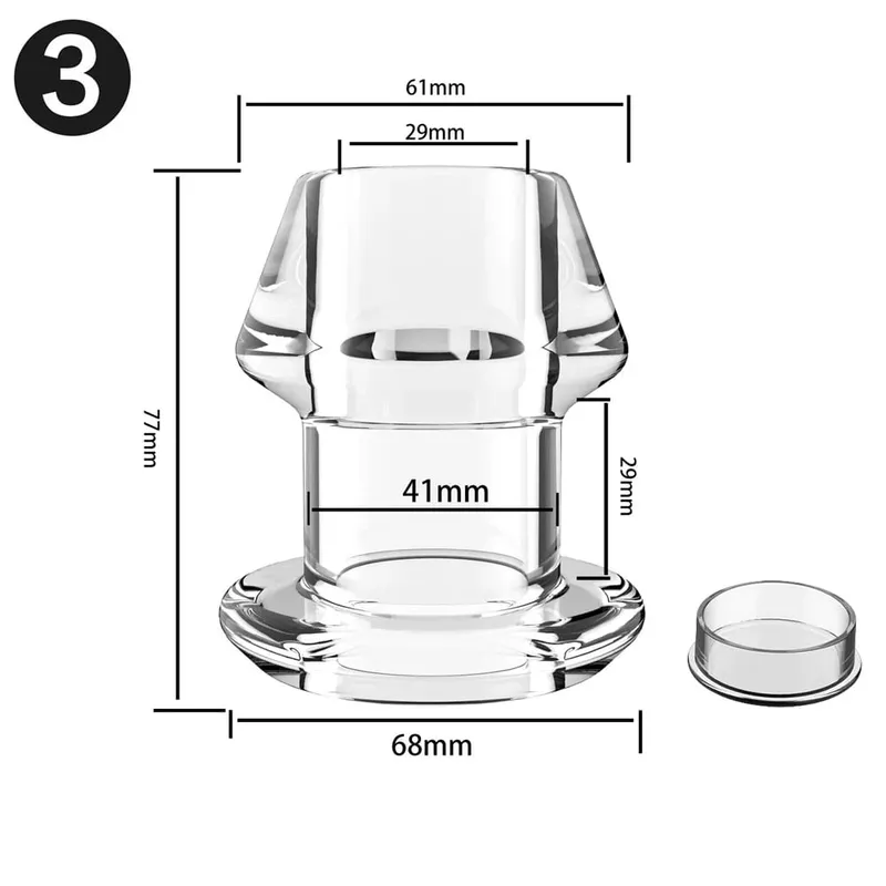 Hollow Anal Plug Silicone Butt Plugs na may Stopper Anal Dilator Anus Tunnel Expansion Prostate Massage Mga Sex Toys Para sa Babae Lalaki Gay — image 9