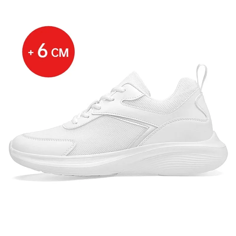 Men Fashion Height Increasing Sneakers Breathable Mesh Height Increase Shoes Microfiber Sole Comfortable Outdoor Walking Shoes — image 11