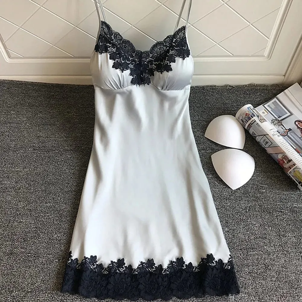Bridal Underwear For Bride Satin Lingerie Pads Sexy With Nightdress Ladies Chest Nightwear Women LenceríAs Atrevidos Mujer